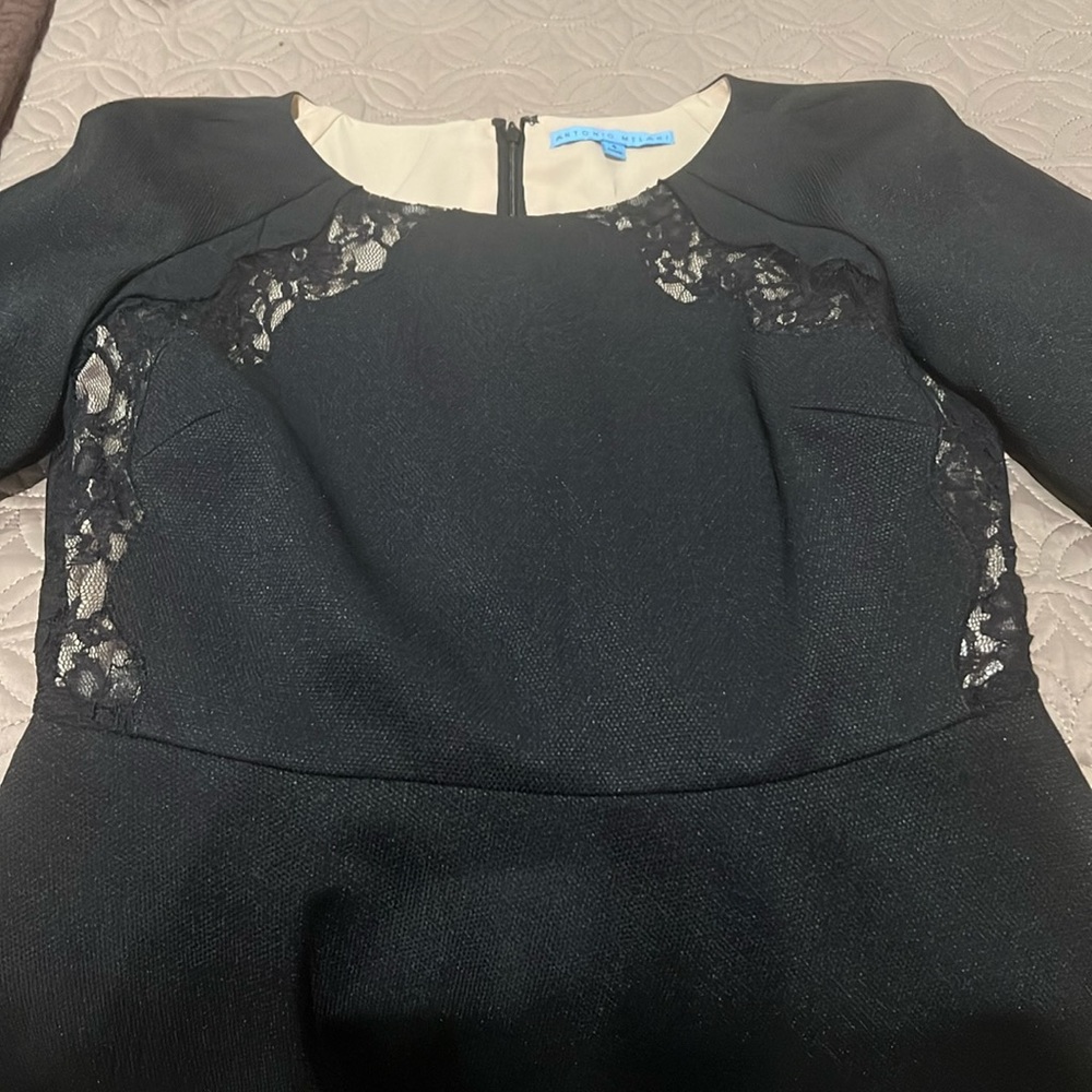 Antonio Melani. Black and cream with breast side lace beautiful dress.